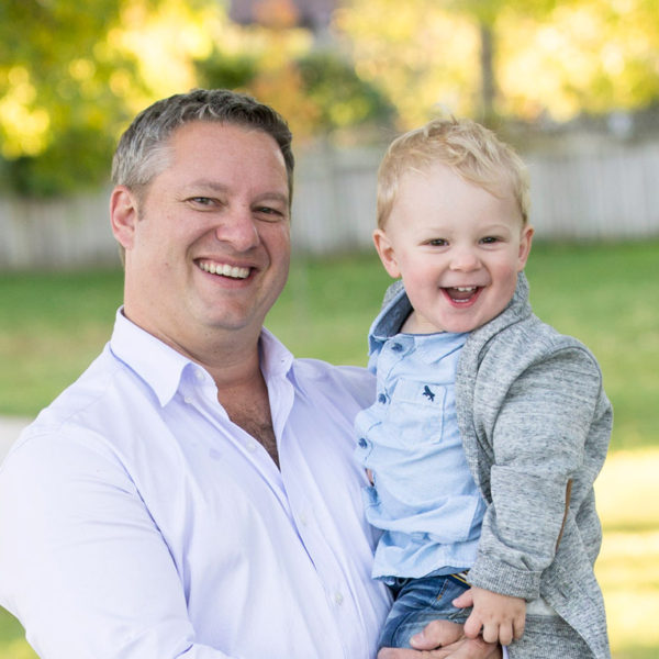 A Father and son buying a home